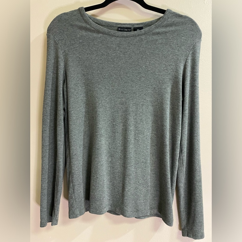 Willi Smith long-sleeve t-shirt in heather gray Size M